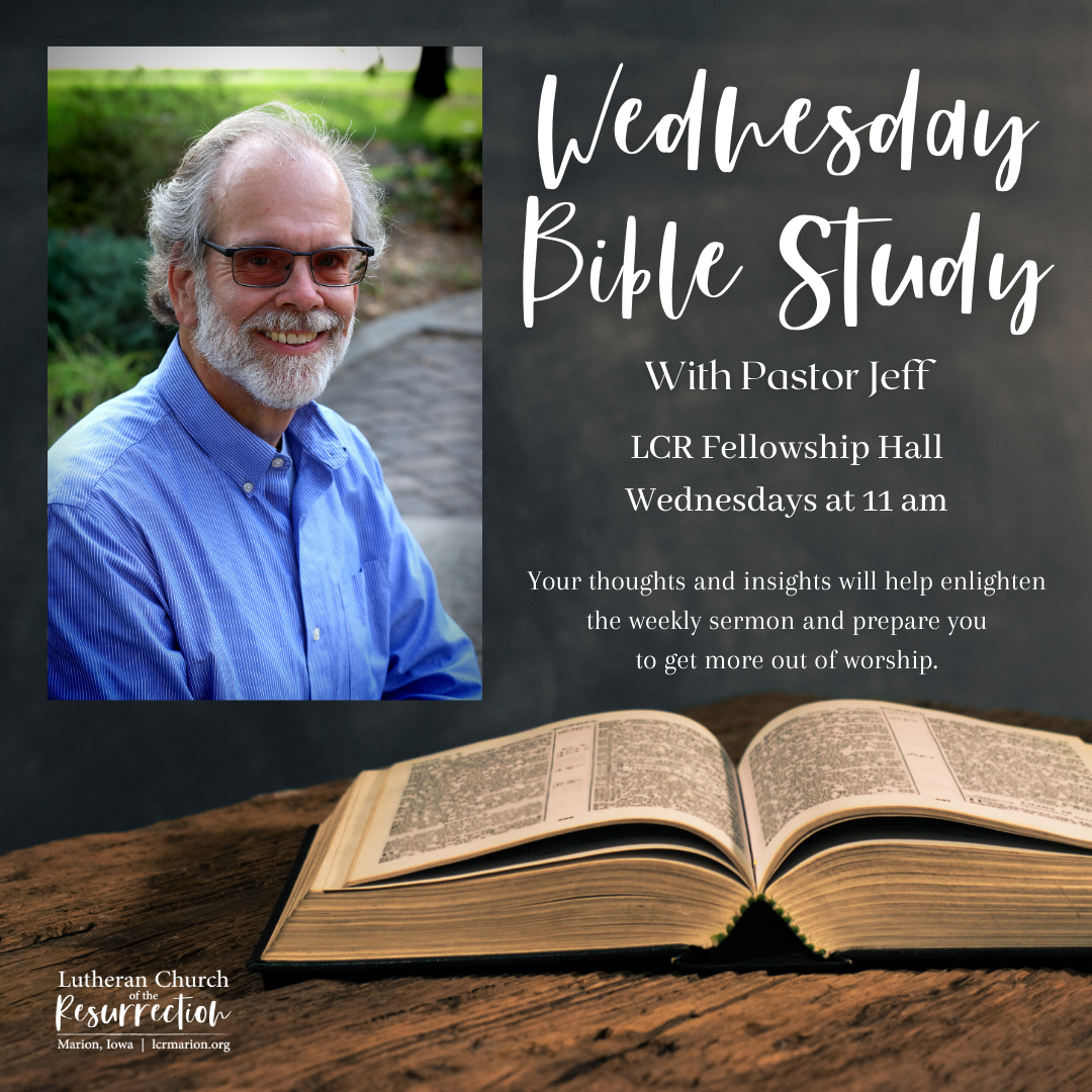 Wednesday Bible Study with Pastor Jeff